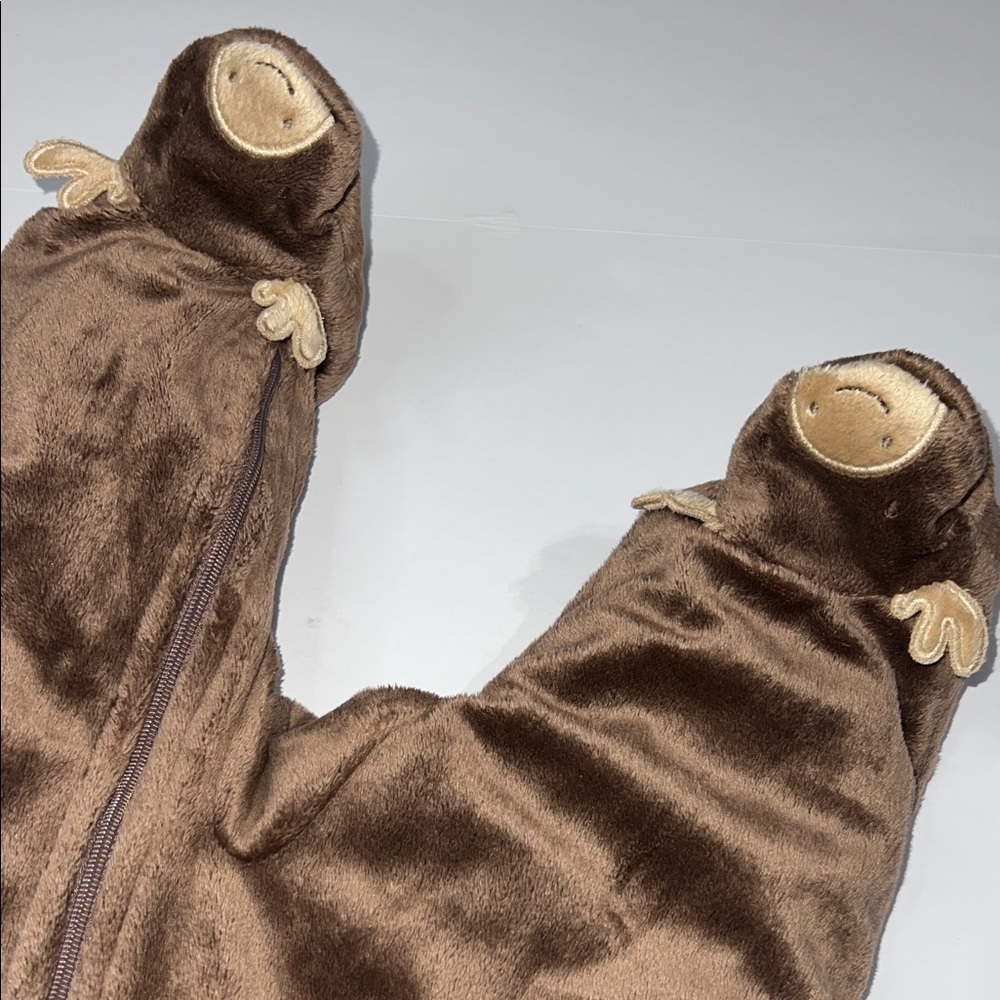 Carter's Brown Plush Baby Footie Baby size 3M - Picture 4 of 8